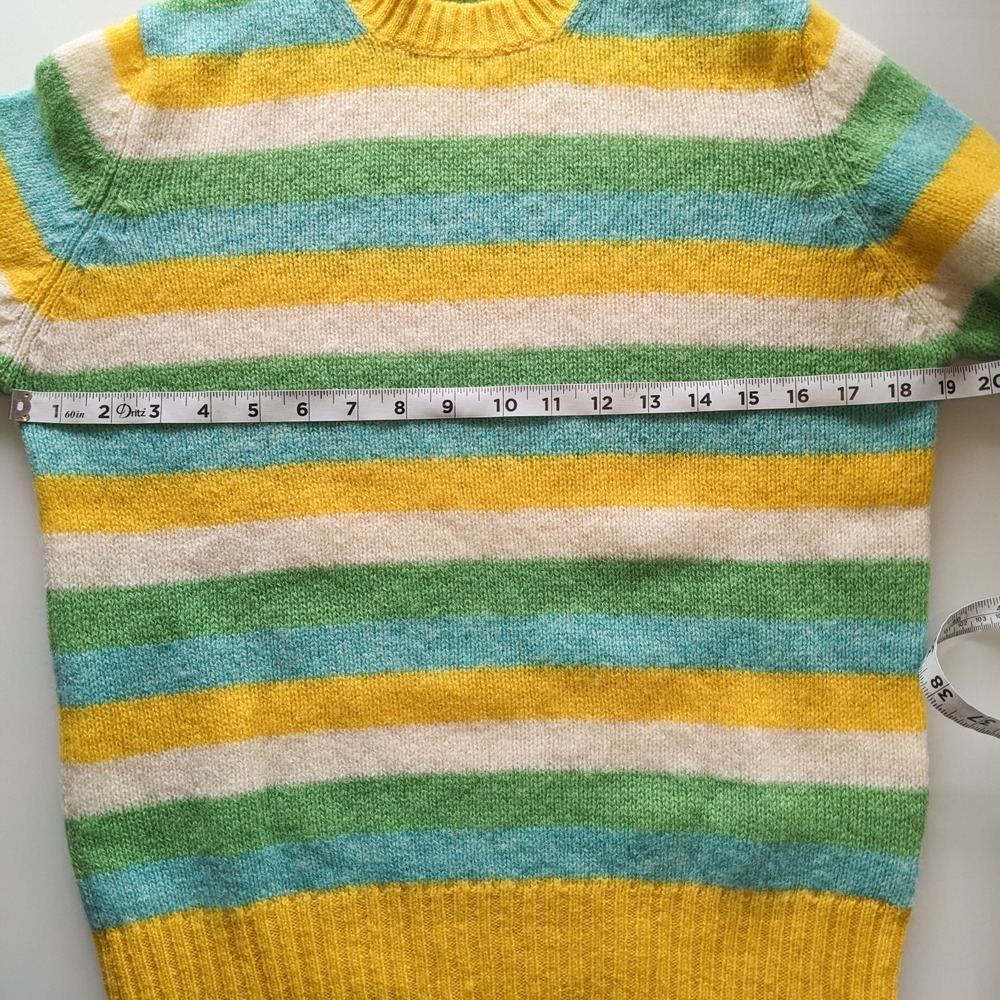 Vintage Braemar Scottish Shetland Wool Sweater Men's 38 Striped Eclectic Grandpa - Picture 13 of 14